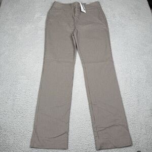 Chicos Pants Womens 1R 8R Houndstooth So Slimming Brigitte Neutral Dress Trouser